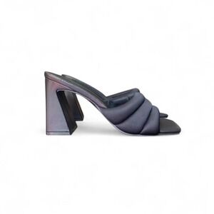 Open Edit Nordstrom Black Chunky Heel Sandals Size 9